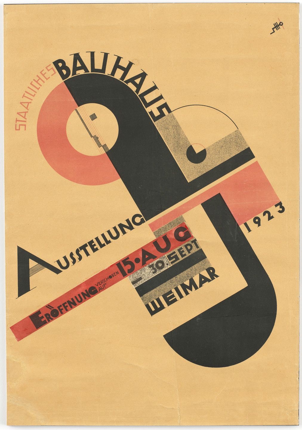 Cartaz Staatliches Bauhaus Ausstellung 1923, por Joost Schmidt